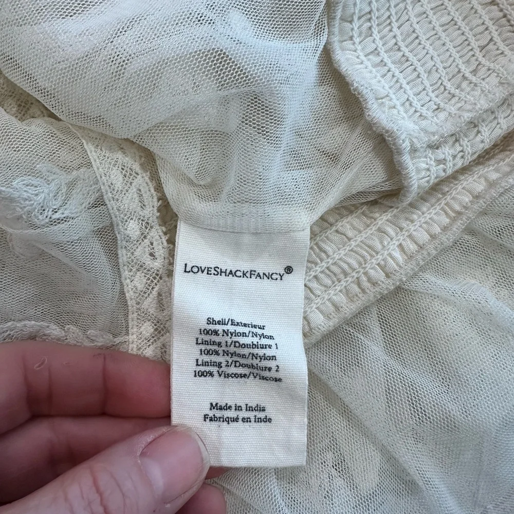Loveshackfancy Baine Lace Blouse Sample NWT